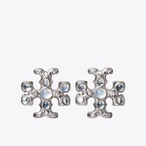Tory Burch Roxanne Jeweled Stud Earrings w Dust Bag NWOT